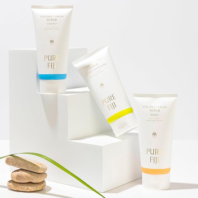 Pure Fiji Coconut Crush Scrub, Coconut Lime Blossom (6oz/180ml)