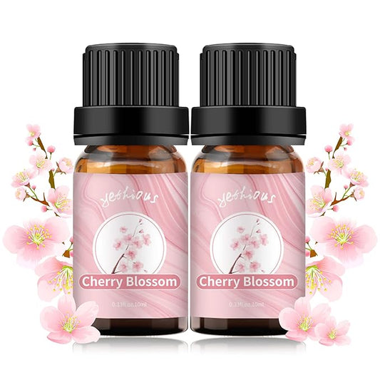 Yethious Cherry Blossom Essential Oil 10ML Set, Aromatherapy Oil for Diffuser, Fragrance, Soap Candle Making (2 Pack) - Bloomnest