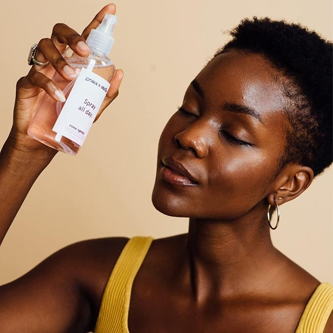 grace & stella Award Winning Rose Water Facial Spray (240ml) - Vegan - Rose Water Spray for Face - Rosewater Spray Toner Rose Hydrosol - Rose Spray Facial Mist - Rosewater Spray Toner Rose Hydrosol - Bloomnest