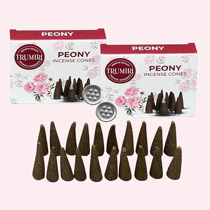 Peony Incense Cones - 20 Cone Incense - Dual Pack - Scented TRUMIRI