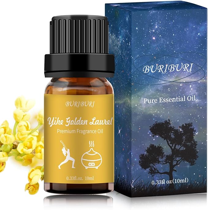 BURIBURI Hotel Scent Essential Oil, Lifestyle Hotel Collection Fragrance Aromatherapy Oil Blends, Air Freshener Hotel Collection Diffuser Oil - Yihe Golden Laurel BURIBURI