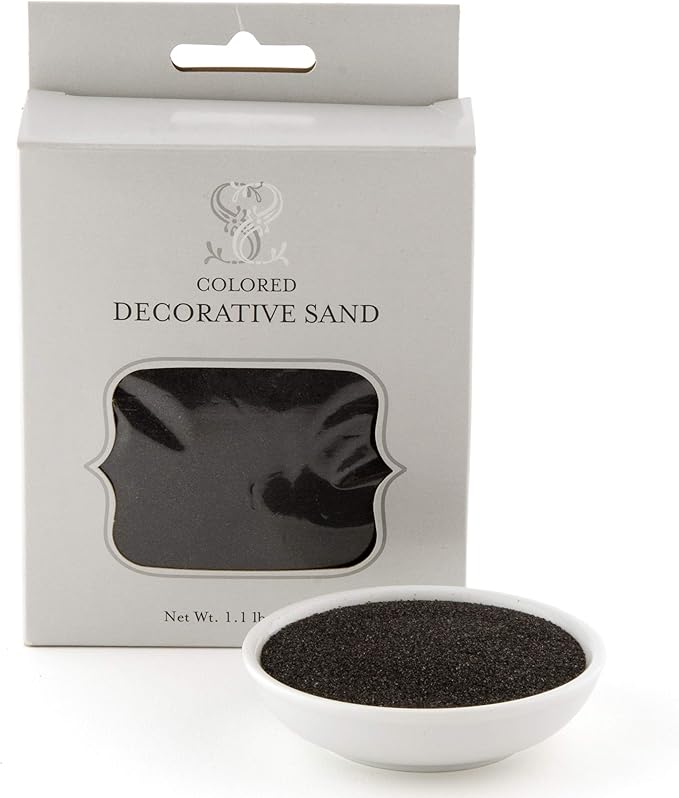 WEDDINGSTAR Crystalline Quartz Sand, Deep Black (7083-10) - Bloomnest