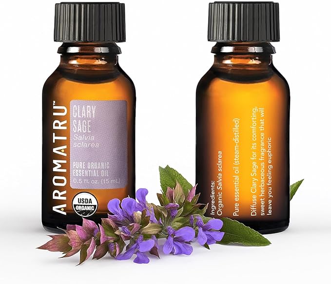 Inspire Essential Oil Kit – Clary Sage, Basil, Bergamot, and Rosemary Verbenone – Organic & Wildcrafted – ISO Certified – No Synthetic Fillers – Ethically Sourced - Bloomnest