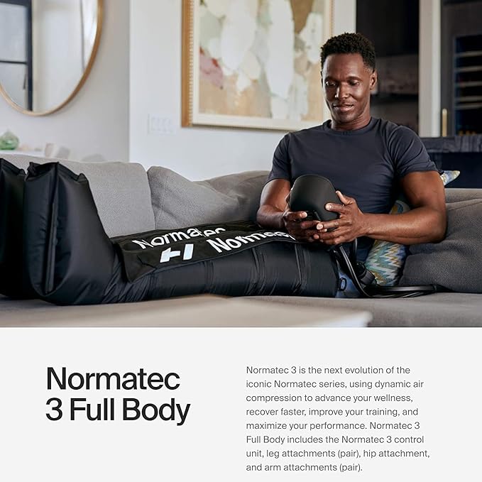 Hyperice Normatec 3 - Recovery System with Patented Dynamic Compression Massage Technology (Normatec 3 Full Body (Standard Legs + HIPS + Arms) FSA-HSA - Bloomnest
