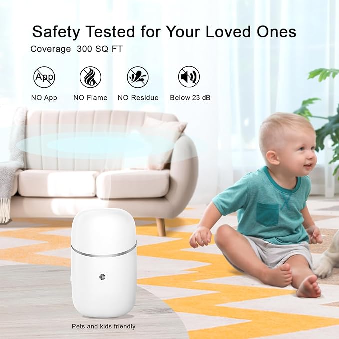 Plug in Diffuser, Waterless Essential Oil Diffuser, Wall Aroma Scents Air Diffuser Machine with Night Light for Home, Bathroom, Living Room, Yoga Room, Small Office, Small and Medium-Sized Rooms - Bloomnest