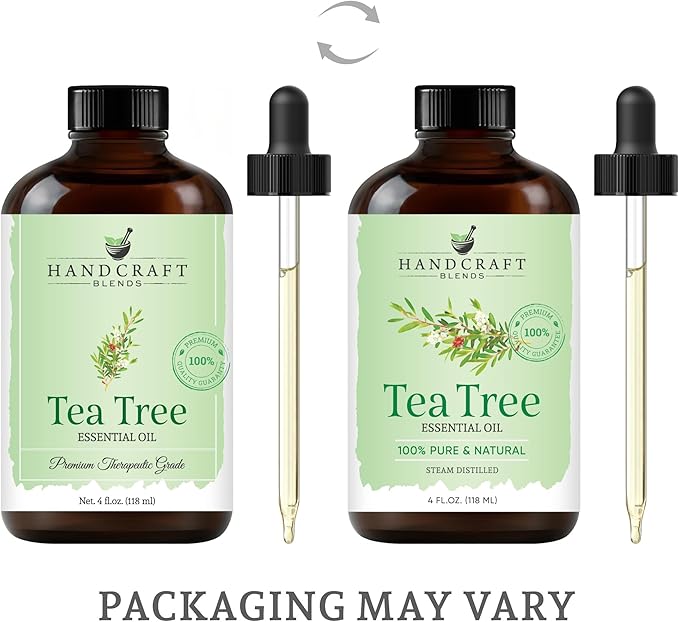 Handcraft Blends Tea Tree Essential Oil – Huge 4 Fl Oz – 100% Pure and Natural – Premium Grade Essential Oil for Diffuser and Aromatherapy, Skin, Massage, Candle and Soap Making Fragrance - Bloomnest