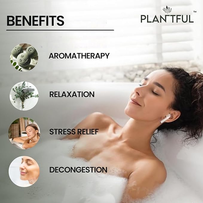 Plantful™ Organic Handmade Bath Bombs for Women, 12 Gift Sets, Large, Shea Butter Moisturizing, Essential Oils, Bubble Bath for Kids, Perfect Gifts for Women Men, Safe Bath Bombs for Kids - Bloomnest