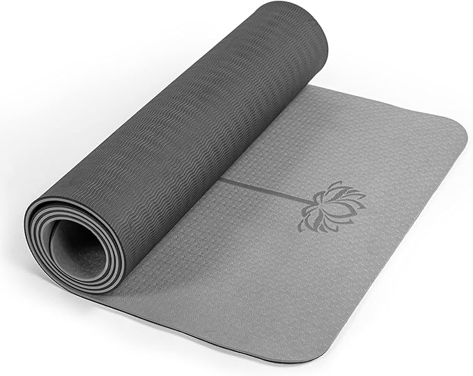 Yoga Mat Non Slip, Pilates Fitness Mats, Eco Friendly, Anti-Tear 1/4" Thick Yoga Mats for Women, Exercise Mats for Home Workout with Carrying Sling and Storage Bag - Bloomnest