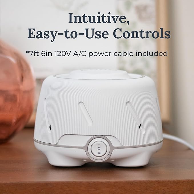 Yogasleep Dohm (White/Gray) & Travel Case (2 Piece Set) The Original White Noise Machine with Natural Sound from a Real Fan, Sleep Aid & Noise Cancelling For Adults & Baby, Office Privacy & Meditation - Bloomnest