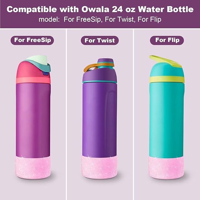 Silicone Boot for Owala Water Bottle 24 oz 32 oz 40 oz, Anti-Slip Protective Sleeve for FreeSip/Twist/Flip Stainless Steel Water Bottles Accessories BEONSKY