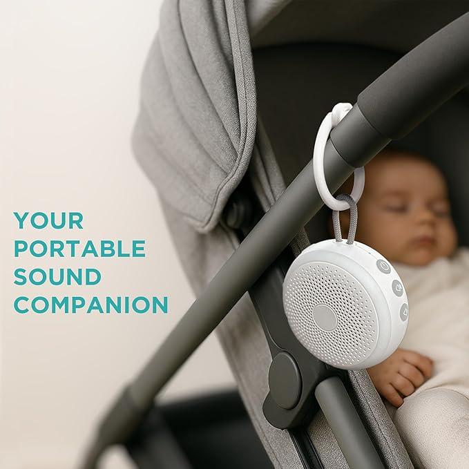 LittleHippo White Noise Machine | Portable Sound Machine for Babies, Kids, Adults | Sleep Soother | 19 Soothing Sounds | Long Battery Life | Travel, Registry, Baby Shower, Gift - Bloomnest