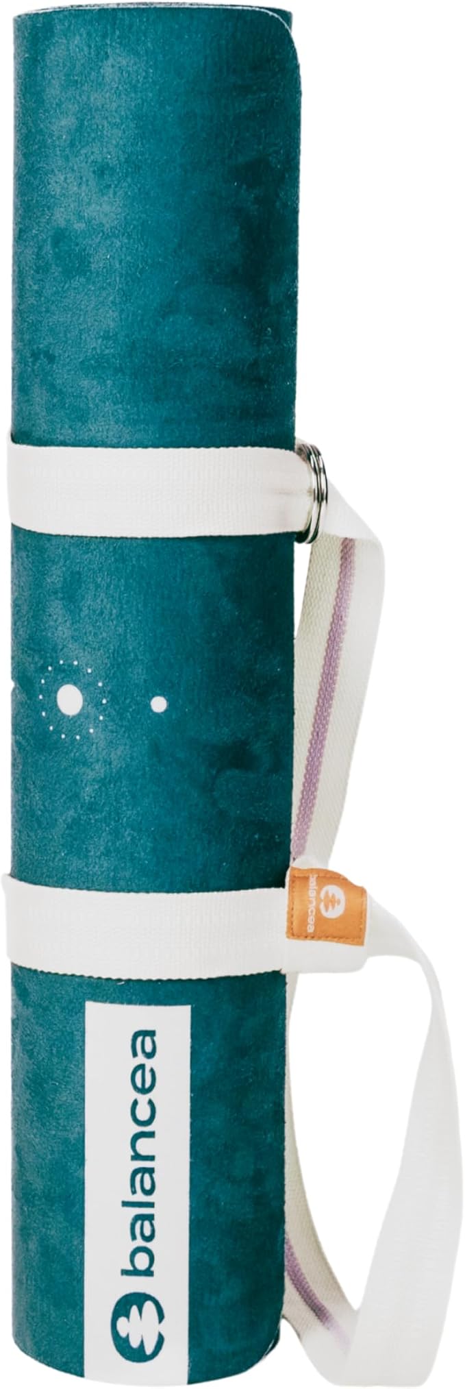 Yoga Mat With Strap 5mm Non Slip Suede & TPE - Beige Eco-Friendly Fitness & Exercise Mat for Home Gym, Pilates, Hot Yoga, and Meditation - Lightweight Durable 72 x 24 inch Workout Mat for Women, Men