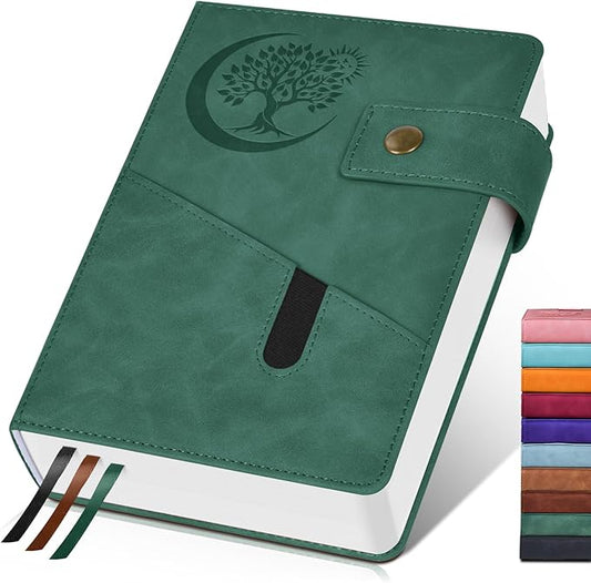 365 Page Thick Lined Journal Notebook for Men Women, A4 Large Leather Journals for Writing, Hardcover Notebooks for Work, School, Note Taking, Business, Travel Diary, College Ruled 8.5" x 11" - Bloomnest