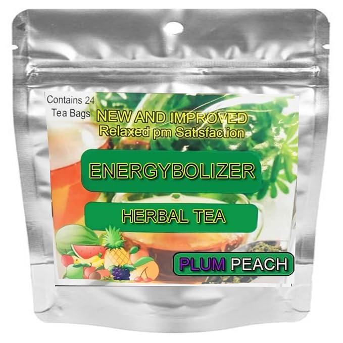 Energybolizer Perfect Weight Herbal Tea (24 Bags)| Natural Energy Booster for Women and Men | Increase Energy, Improve Digestion (Plum Peach) - Bloomnest