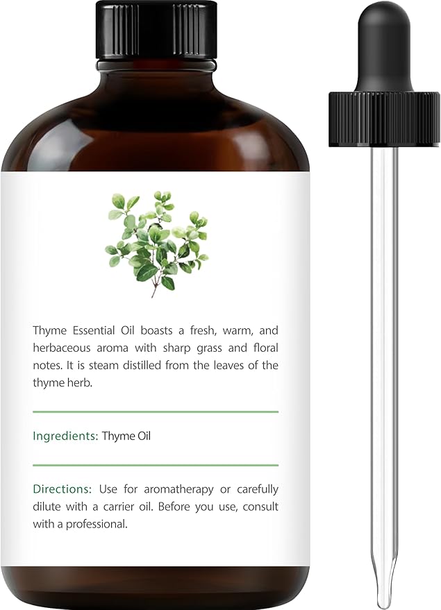 Handcraft Blends Thyme Essential Oil – Huge 4 Fl Oz – 100% Pure and Natural – Premium Grade Essential Oil for Diffuser and Aromatherapy, Skin, Massage, Candle and Soap Making Fragrance - Bloomnest