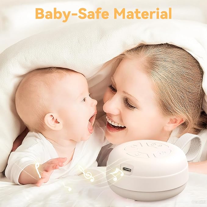 Portable Sound Machine for Baby | White Noise | 12 Soothing Sounds | Noise Canceling for Travel, Office, Nursery | Baby Shower | Registry Gift | Sleep Soother for Babies Kids Adults | Putty - Bloomnest