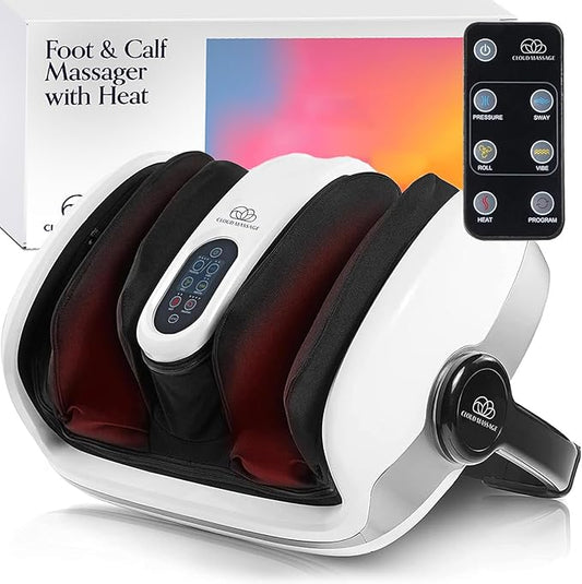 Cloud Massage Shiatsu Foot Massager with Heat – Deep Kneading for Pain Relief – Perfect for Father’s Day, Circulation & Relaxation – Ideal for Plantar Fasciitis, Neuropathy & Arthritis - Bloomnest