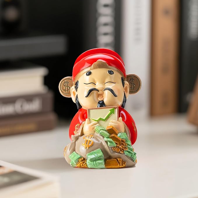 God of Wealth Figurine,Stock Market Luck Statue,Bring Positive Energy to Your Wealth - Bloomnest