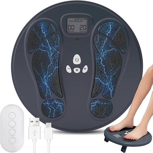 FDA Cleared - Electronic Muscle Stimulator for Neuropathy Foot Leg Massage, EMS Foot Massager for Pain Relief & Muscle Relaxation, PMS/TENS Feet Stimulator for Circulation, for Dad Mum Elder Gifts - Bloomnest