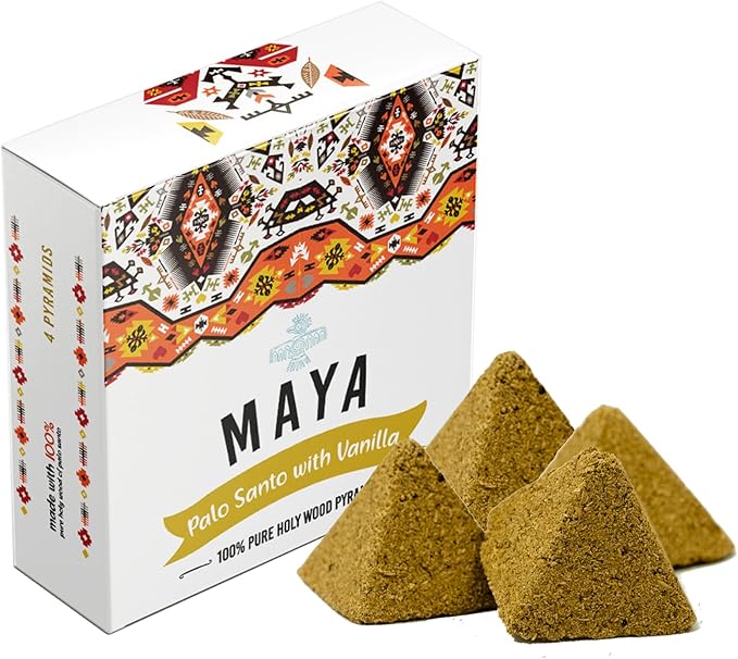 SOUL STICKS Maya Palo Santo Pyramid Incense Made from Powder for Cleansing Aromatherapy Spiritual Healing (Vanilla)