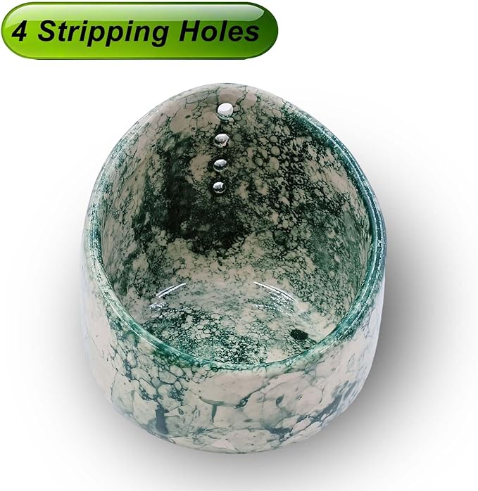 Pottery Herb Stripper Bowl Multi Size Holes Ceramic Stripping Tool Decorative Leaf Cilantro Parsley Basil Veggies Durable Kitchen Gadget - Bloomnest
