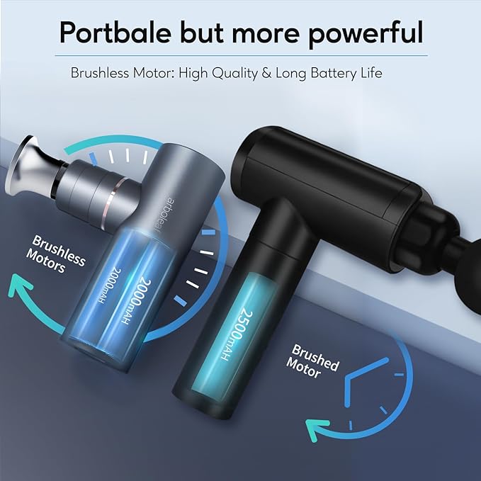 arboleaf Massage Gun Deep Tissue with Metal Head, Full-Metal Electric Portable Hand Held Massager Gun with Case for Back, Body Sore Muscles, Pain Relief, Gifts for Dad, Office, Home, Athletes - Bloomnest