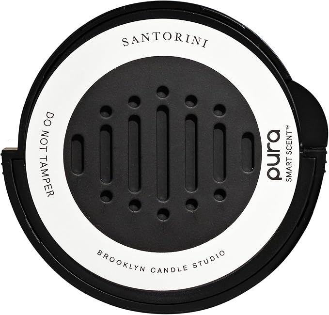 Pura & Brooklyn Candle Studio - Car Scent Refill for Pura Car Diffusers - Premium Fragrance for Smart Diffuser - Long Lasting, up to 30 Days of Scent - Santorini - Bloomnest