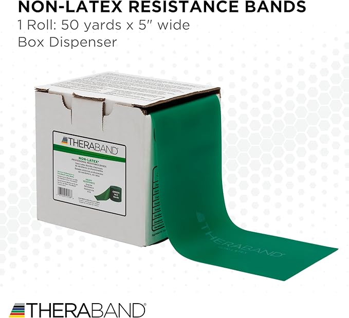THERABAND Resistance Band, Black, Special Heavy, 50-Yard Roll, Latex Elastic Band for Exercise - Bloomnest