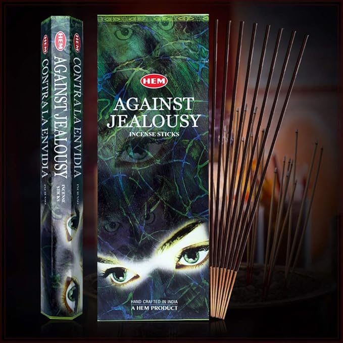 Against Jealousy Incense Sticks and Incense Stick Holder Bundle Insence Insense Hem Incense Sticks