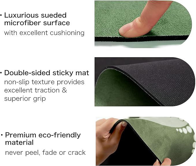 Knsbk Large Round Yoga Mat 4.6'X3.5mm for Exercise Premium Extra Thick, Ultra Comfortable, Non Slip, Meditation Mat - Bloomnest