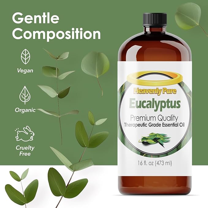 Eucalyptus Essential Oil 16 oz Large Bottle for Spray, Diffuser, Humidifier - 473 ml - Bloomnest
