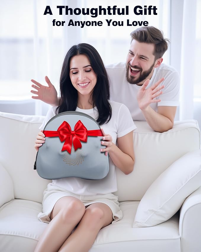 Shiatsu Back and Neck Massager with Heat – Deep Kneading Massage Pillow for Relaxation – Corded Design for Full Body Use - for Loved Ones - Bloomnest