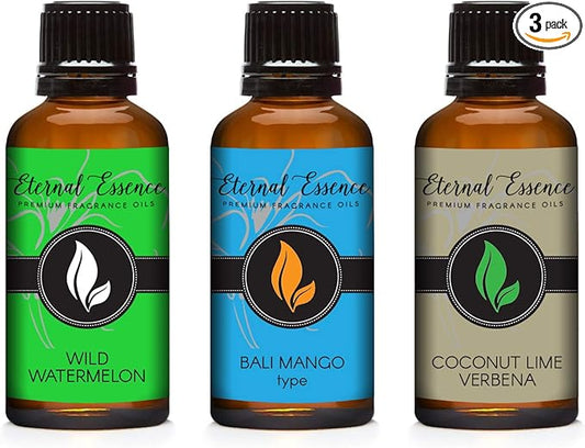 30ML - Trio (3) - Wild Watermelon, Bali Mango Type & Coconut Lime Verbena - Premium Fragrance Oil Trio - 30ML EternalEssenceOils