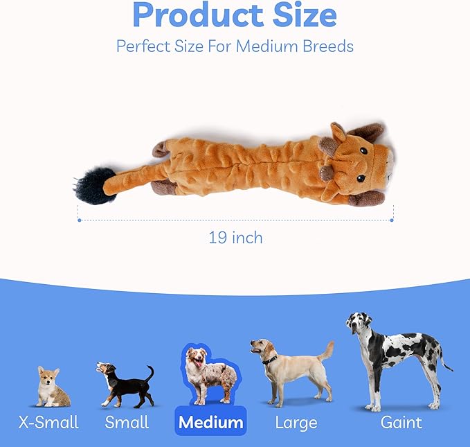 SHARLOVY Dog Squeaky Toys Pack, Bubble Plush Puppy Teething Pet Toys, Crinkle No Stuffing Animals Dog Toy, Doggies Chew for Large Small Medium Breeds - Bloomnest