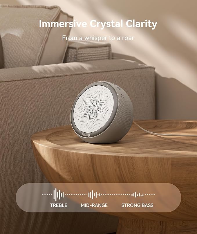 Dreamegg White Noise Machine for Adults - 10W Powerful Sound Machine with 29 Soothing Sounds, Noise Masking for Snoring, Traffic & Office Privacy, Ideal for Home, Travel & Deep Sleep - Bloomnest