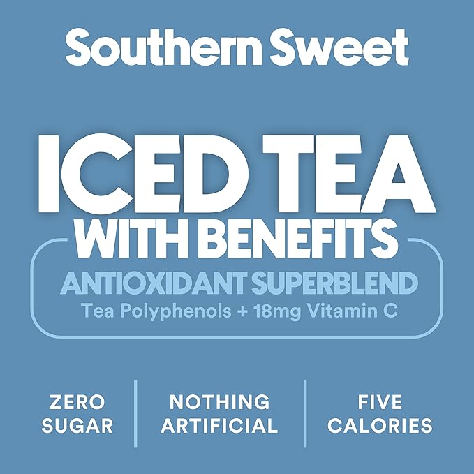 Ryl Iced Tea, Wallen's Sweet, Antioxidant Superblend, Zero Sugar, Low Carb, Low Calorie Iced Tea, 16.0 Fl Oz (4-Pack) - Bloomnest