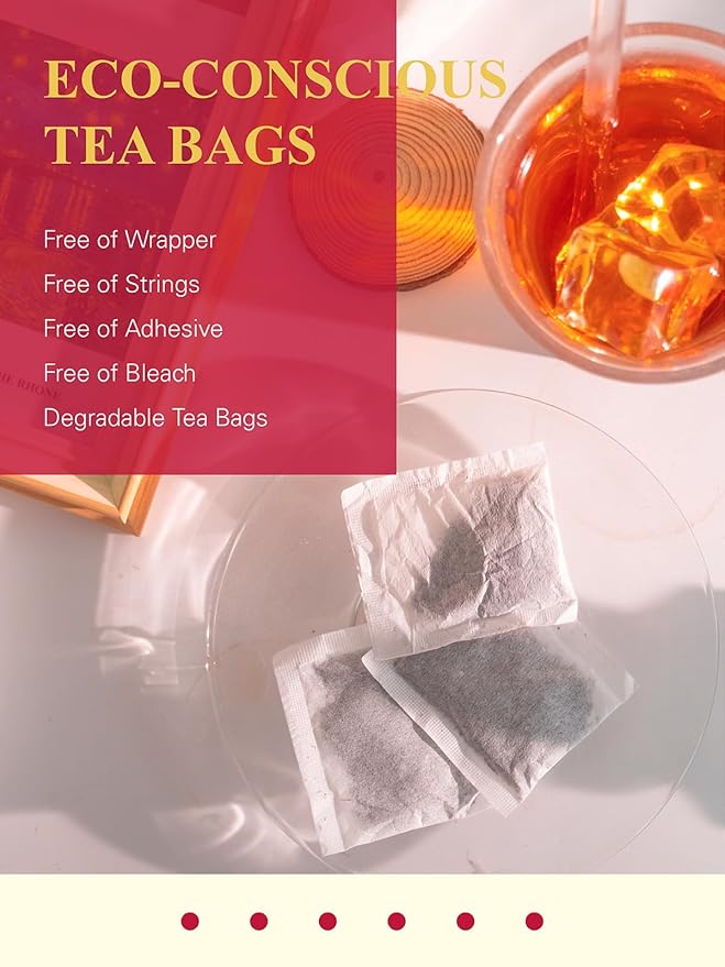GLDNT Organic Decaf Black Tea Bags, Organic Black Tea Decaffeinated, Smooth Taste, Iced & Hot Tea, 100 Count - Bloomnest