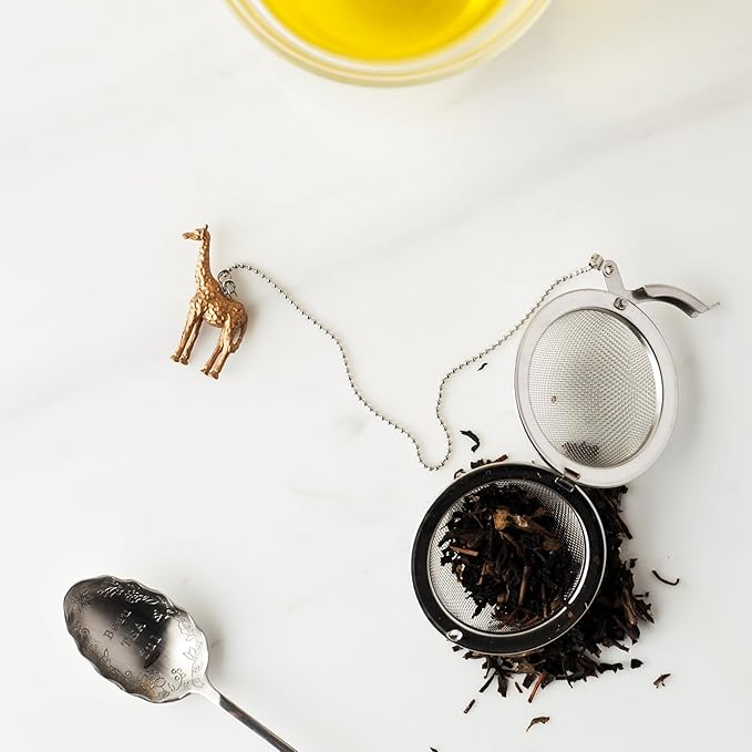 Stainless Steel Animal Tea Ball Infuser for Loose Leaf Tea Steeper Cute Tea - Giraffe Gold