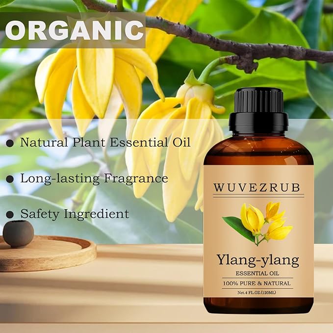 Ylang-Ylang Essential Oil, 120ML Pure and Natural for Aromatherapy Diffuser - 4 Fl Oz - Bloomnest