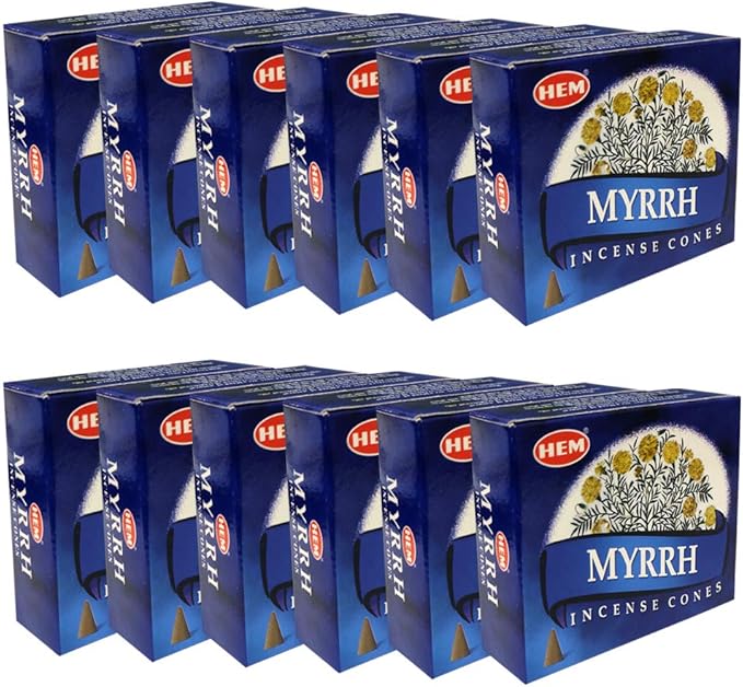 Myrrh Incense Cones and Cone Incense Burner Bundle Insence Insense Hem Incense TRUMIRI
