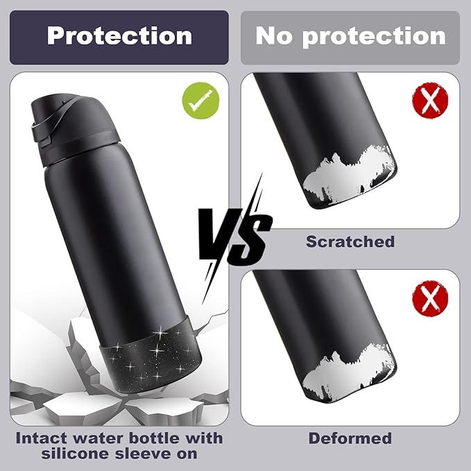 Silicone Boot for Owala Water Bottle 24 oz 32 oz 40 oz, Anti-Slip Protective Sleeve for FreeSip/Twist/Flip Stainless Steel Water Bottles Accessories BEONSKY