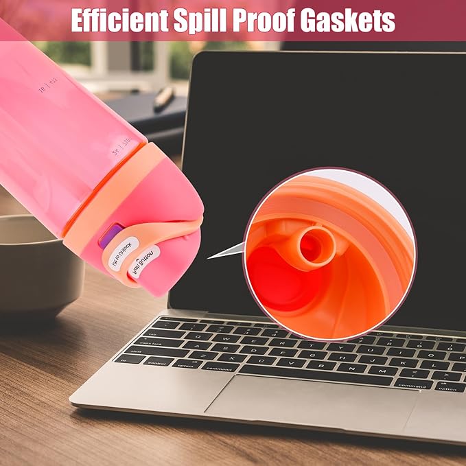 6 Pack Water Bottle Gasket Replacement for Owala FreeSip, Silicone Lid Seal O Ring Sealing Gaskets Replacement Parts Accessories Compatible with Owala Stainless Steel Cup (Clear) PEUTIER