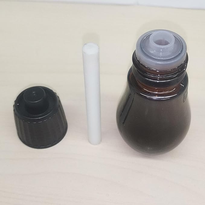Empty Bottles for Essential Oils Refilling, 3 Empty Bottles & 6 Filter Cottons & 1 Mini Funnel Fit Waterless Aroma Diffuser AGEMANY
