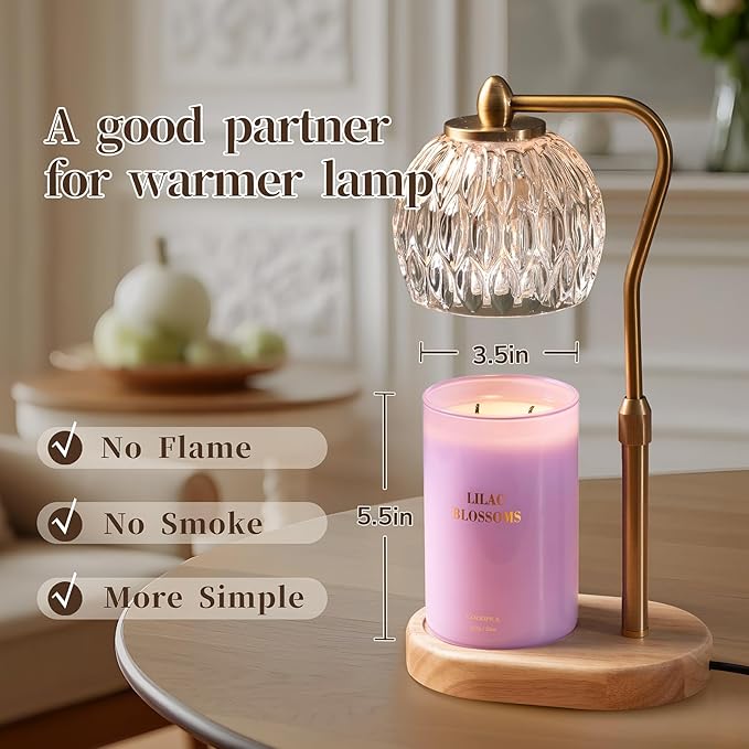 Goodpick Lilac Scented Candle, Mothers Day Soy Wax Candle, 22oz Long Burning 120H for Home Scented, Gifts for Women - Bloomnest