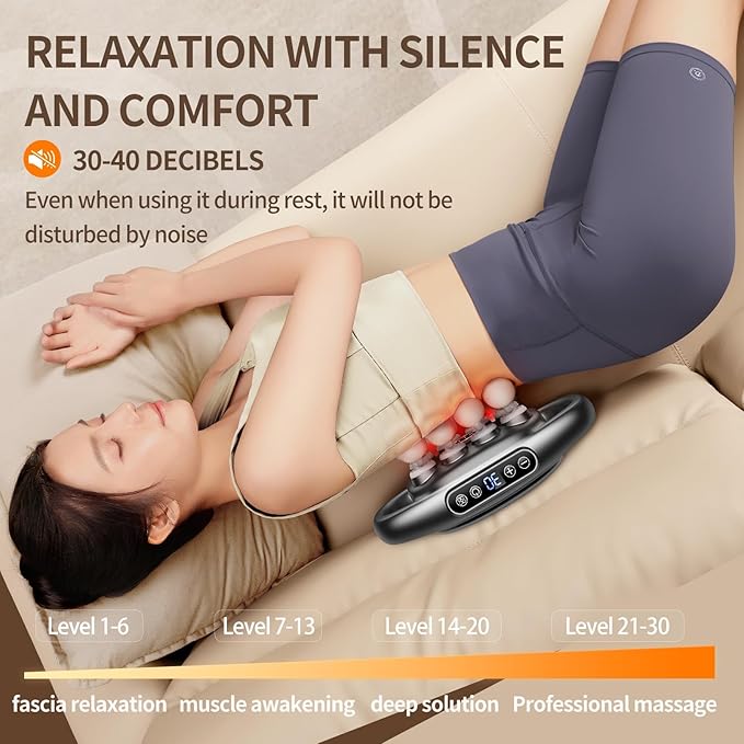 VTT 16-Head Massage Gun Set, Deep Tissue Percussion Massager with 3 Modes & 30 Intensities,Quiet Muscle Massage Gun for Back,Shoulders, Legs, Foot, Body Muscle Pain Relief - Bloomnest