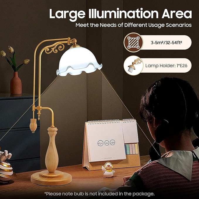 Flower Bedside Lamp Modern Table Reading Lamps Decorative Nightstand Desk Light with Flower Shaped Lampshade for Bedroom Dresser Home Decor - Bloomnest