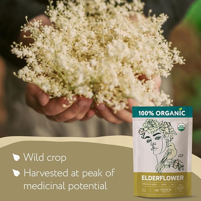 Super Value Pack 5 LB - Organic Elderflower Tea - Respiratory Health Tea, Immune Support - Allergy Relief - Bloomnest