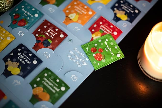 Tea Advent Calendar 2025 by Acorus – 8 Christmasy flavors – 24 tea bags For The Christmas Countdown – Gift Idea For Festive Winter Period - Bloomnest