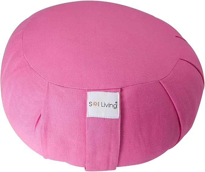 Meditation Cushion Sol Living Yoga Floor Pillow 100% Cotton Floor Cushion Removable Cover Firm Comfort Yoga Floor Cushion Seating for Adults Machine Washable Zafu Meditation Pillow Pouf Bolster Pillow