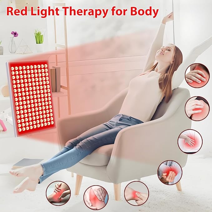 Red Light Therapy for Body and Face, Infrared Red Light Therapy Device with Stand, 660nm and 850nm LED RedLight Panel for Full Body Skin Rejuvenation at Home (2 Pack) Skylaxy